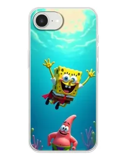 Чехол для iPhone 16e с картинкой «Спанч Боб под водой»