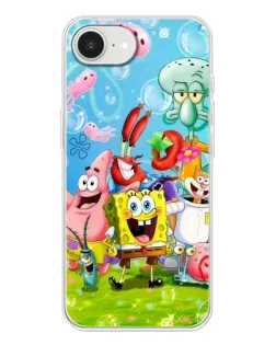 Чехол для iPhone 16e с картинкой «Губка Боб и друзья»