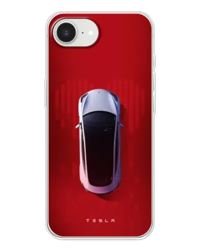 Чохол для iPhone 16e з картинкою «Tesla Top View»