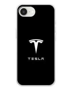 Чохол для iPhone 16e з картинкою «Tesla White Logo»