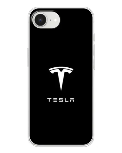 Чохол для iPhone 16e з картинкою «Tesla White Logo»