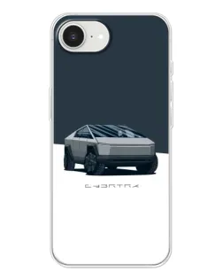 Чохол для iPhone 16e з картинкою «Сріблястий Cybertruck Tesla»