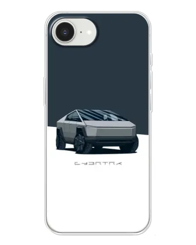 Чохол для iPhone 16e з картинкою «Сріблястий Cybertruck Tesla»