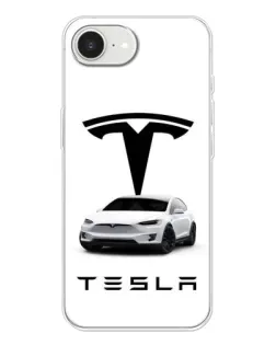 Чохол для iPhone 16e з картинкою «Tesla White Style»