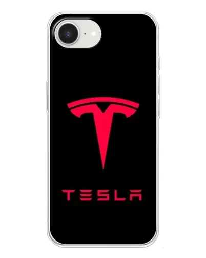 Чохол для iPhone 16e з картинкою «Tesla Red Logo»