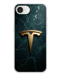 Чохол для iPhone 16e з картинкою «Мармурова Tesla Gold»