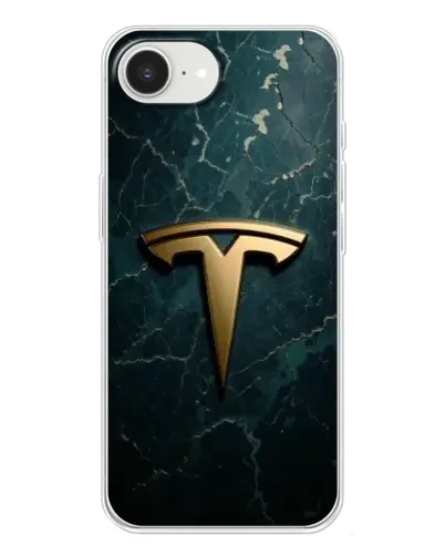 Чохол для iPhone 16e з картинкою «Мармурова Tesla Gold»