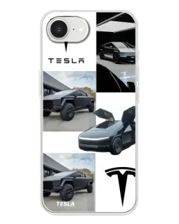 Чохол для iPhone 16e з картинкою «Колаж Cybertruck Tesla»