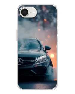 Чохол для iPhone 16e з картинкою «Mercedes — нічне місто»