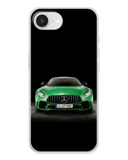 Чохол для iPhone 16e з картинкою «Mercedes — неоновий лого»