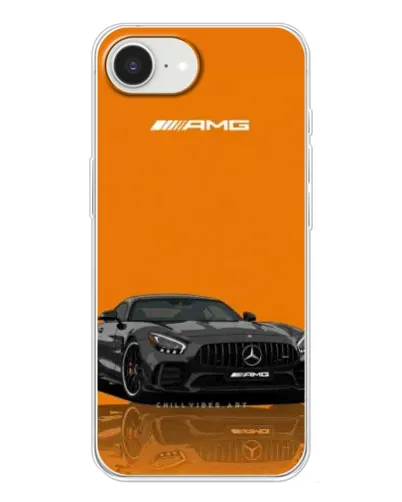 Чохол для iPhone 16e з картинкою «Помаранчевий Mercedes AMG»