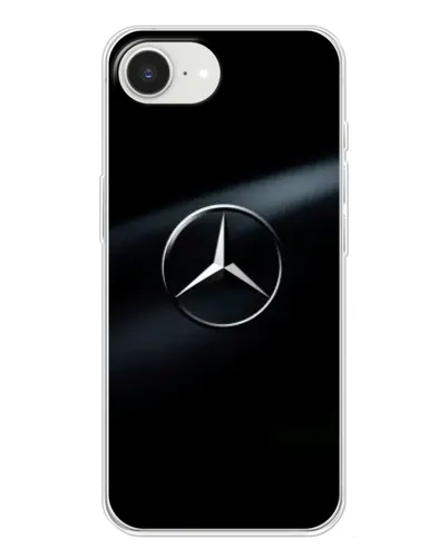 Чохол для iPhone 16e з картинкою «Mercedes на металі»