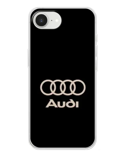 Чохол для iPhone 16e з картинкою «Audi — золотий логотип»