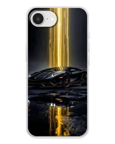 Чохол для iPhone 16e з картинкою «Нічний Lamborghini драйв»