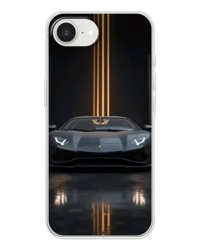Чохол для iPhone 16e з картинкою «Lamborghini золоті лінії»