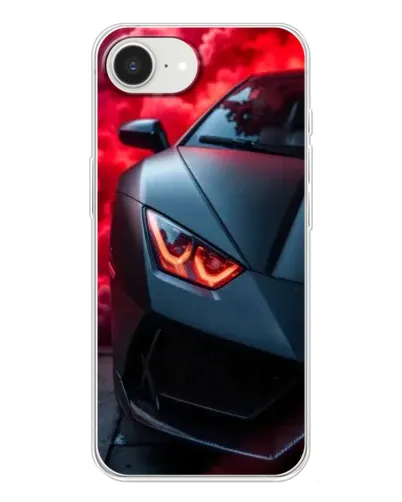 Чохол для iPhone 16e з картинкою «Lamborghini червоне сяйво»