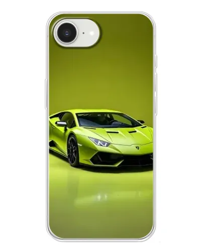 Чохол для iPhone 16e з картинкою «Салатовий Lamborghini Huracan»