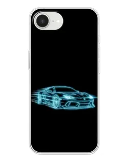 Чохол для iPhone 16e з картинкою «Неоновий контур Lamborghini»