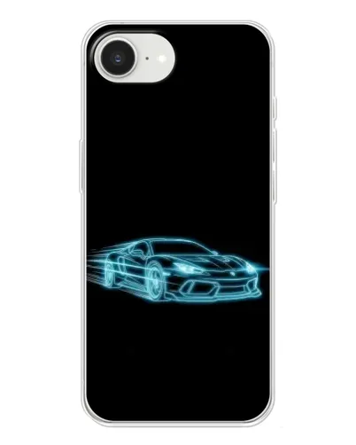 Чохол для iPhone 16e з картинкою «Неоновий контур Lamborghini»