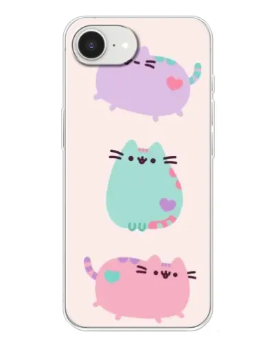 Чохол для iPhone 16e з картинкою «Pusheen тріо»