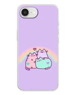 Чохол для iPhone 16e з картинкою «Веселкові Пушини»