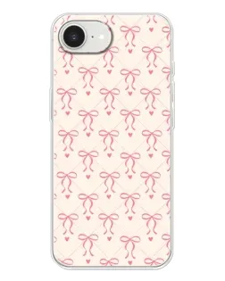 Чохол для iPhone 16e з картинкою «Рожеві бантики Coquette»
