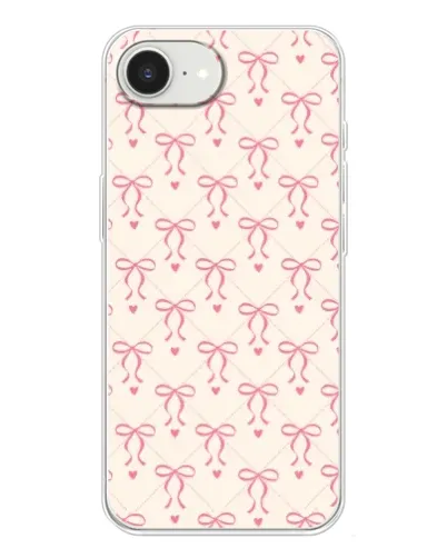 Чохол для iPhone 16e з картинкою «Рожеві бантики Coquette»