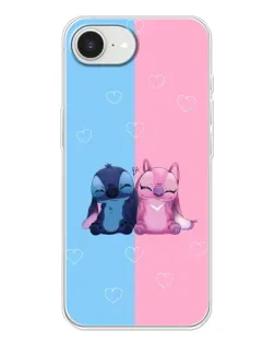 Чехол для iPhone 16e с картинкой «Stitch и Angel Love»