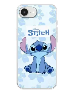Чехол для iPhone 16e с картинкой «Stitch среди цветов»