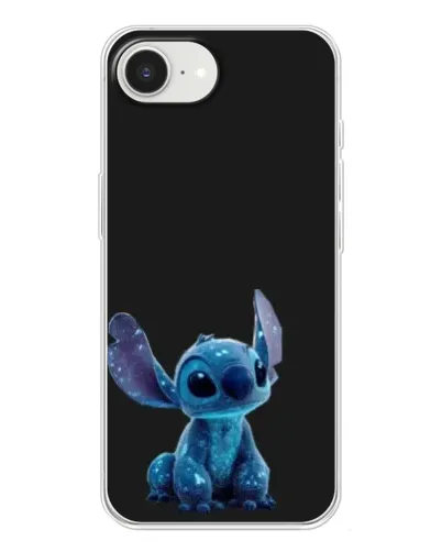 Чехол для iPhone 16e с картинкой «Стич на черном»