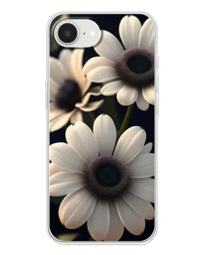 Чохол для iPhone 16e з картинкою «Білі маргаритки макро»