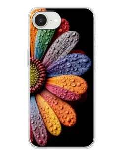 Чохол для iPhone 16e з картинкою «Райдужна квітка»