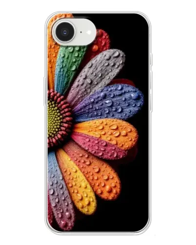 Чохол для iPhone 16e з картинкою «Райдужна квітка»