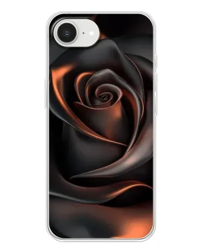 Чохол для iPhone 16e з картинкою «Шовкова чорна троянда»
