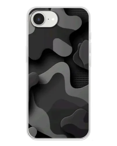Чохол для iPhone 16e з картинкою «Темний абстрактний камуфляж»