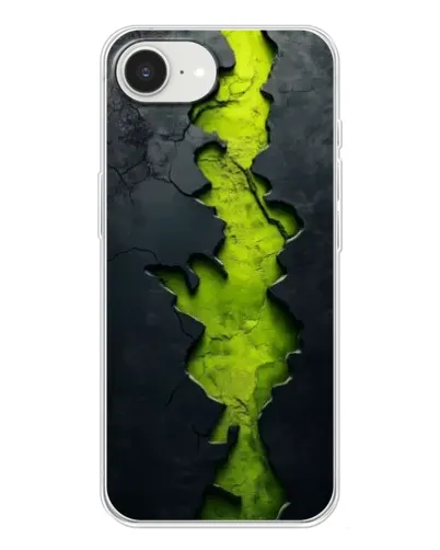 Чохол для iPhone 16e з картинкою «Салатовий розлом скелі»