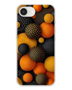 Чохол для iPhone 16e з картинкою «Об'ємні помаранчеві сфери»