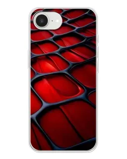 Чохол для iPhone 16e з картинкою «Червона глянцева сітка»