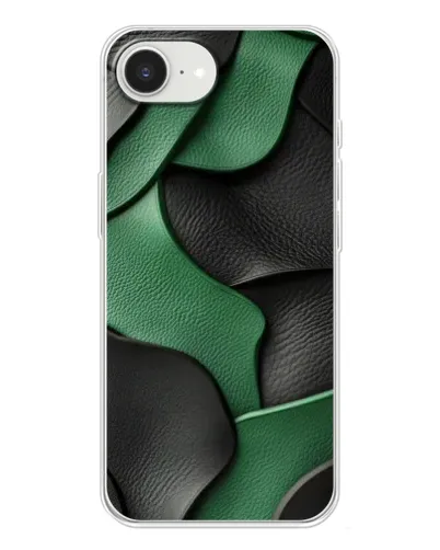 Чохол для iPhone 16e з картинкою «Зелені шкіряні хвилі»