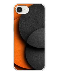 Чохол для iPhone 16e з картинкою «Геометрія помаранчевих кіл»