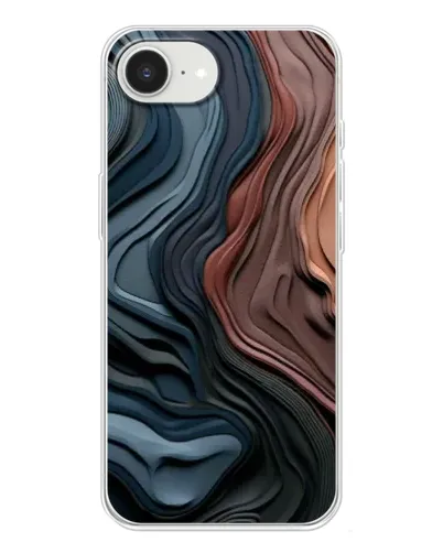 Чохол для iPhone 16e з картинкою «Кольорові хвилі каньйону»
