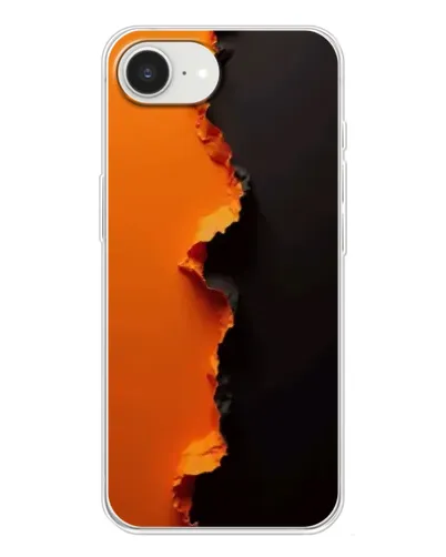 Чохол для iPhone 16e з картинкою «Помаранчевий розлом»