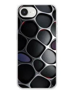 Чохол для iPhone 16e з картинкою «Об'ємна темна решітка»