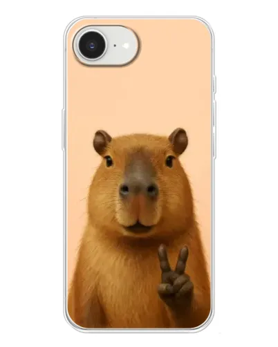 Чохол для iPhone 16e з картинкою «Капібара вікторія»