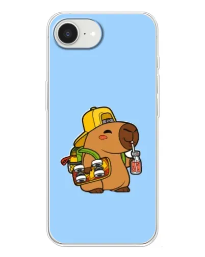 Чохол для iPhone 16e з картинкою «Капібара на скейті»
