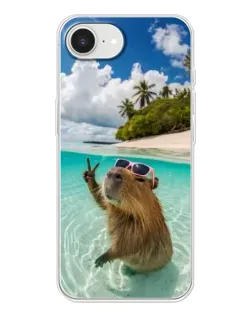 Чохол для iPhone 16e з картинкою «Капібара на морі»