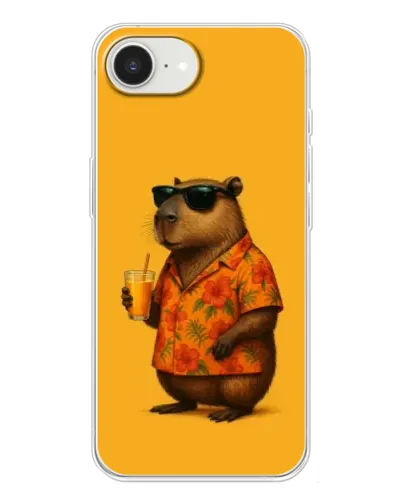 Чохол для iPhone 16e з картинкою «Капібара на відпочинку»