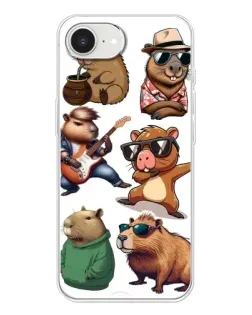 Чохол для iPhone 16e з картинкою «Круті капібари музиканти»
