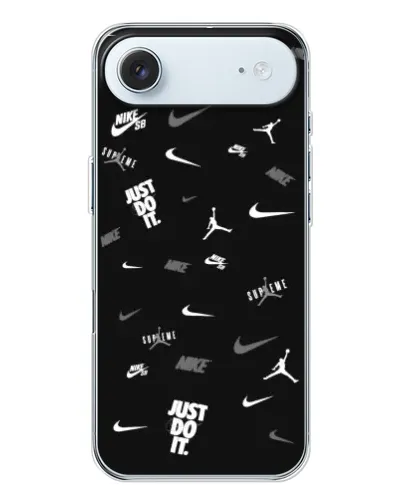 Чехол для iPhone 17 Air с картинкой «Nike Black Pattern»