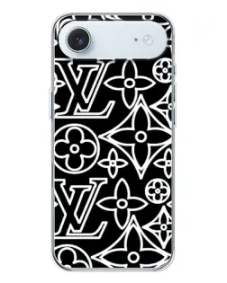 Чехол для iPhone 17 Air с картинкой «Черно-белый узор LV»